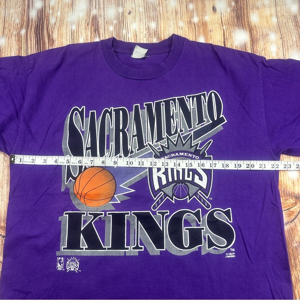 Vintage Sacramento Kings Tshirt NBA Made In USA Size XL - Picture 10 of 12
